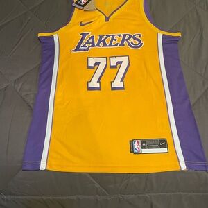 NBA LA Lakers Yellow and Purple Jersey by Nike